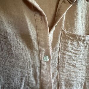 Baby pink button down